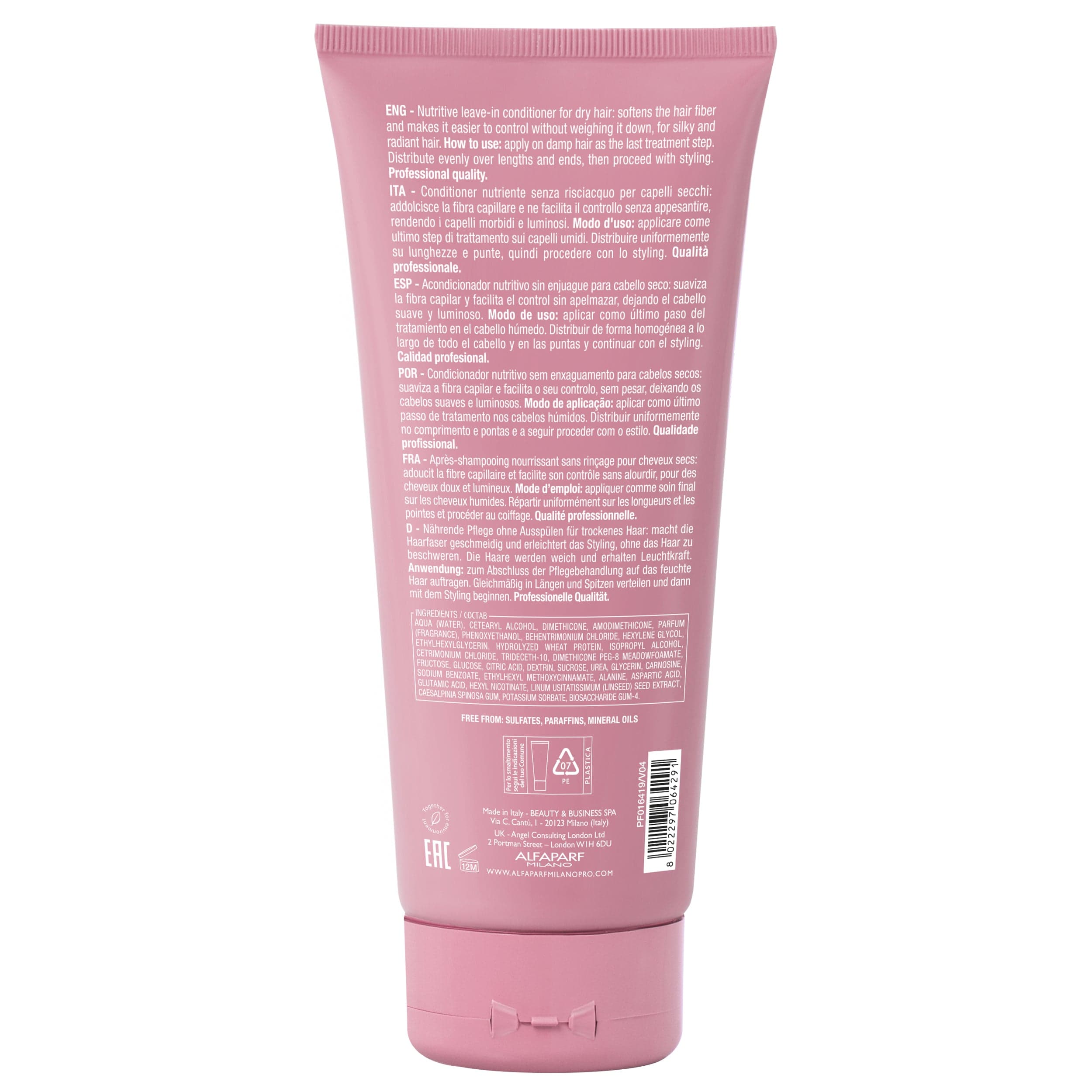 Alfaparf Acondicionador Alfaparf Semi di Lino Moisture Nutritive Leave-in Conditioner 200 ml Roberta Beauty Club Tienda Online Productos de Peluqueria