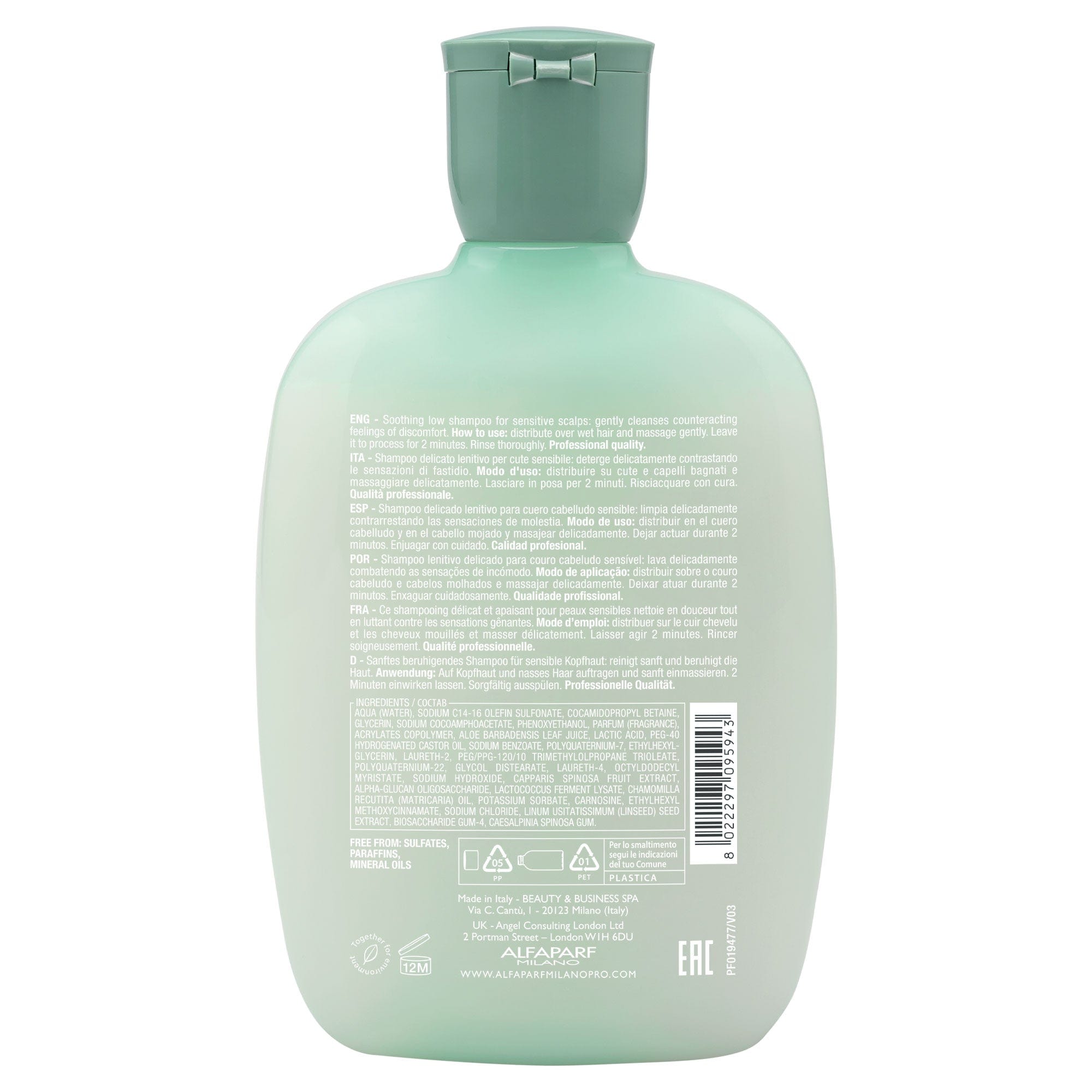Alfaparf Champú Alfaparf Semi di Lino Scalp Relief Calming Micellar Low Shampoo 250 ml Roberta Beauty Club Tienda Online Productos de Peluqueria