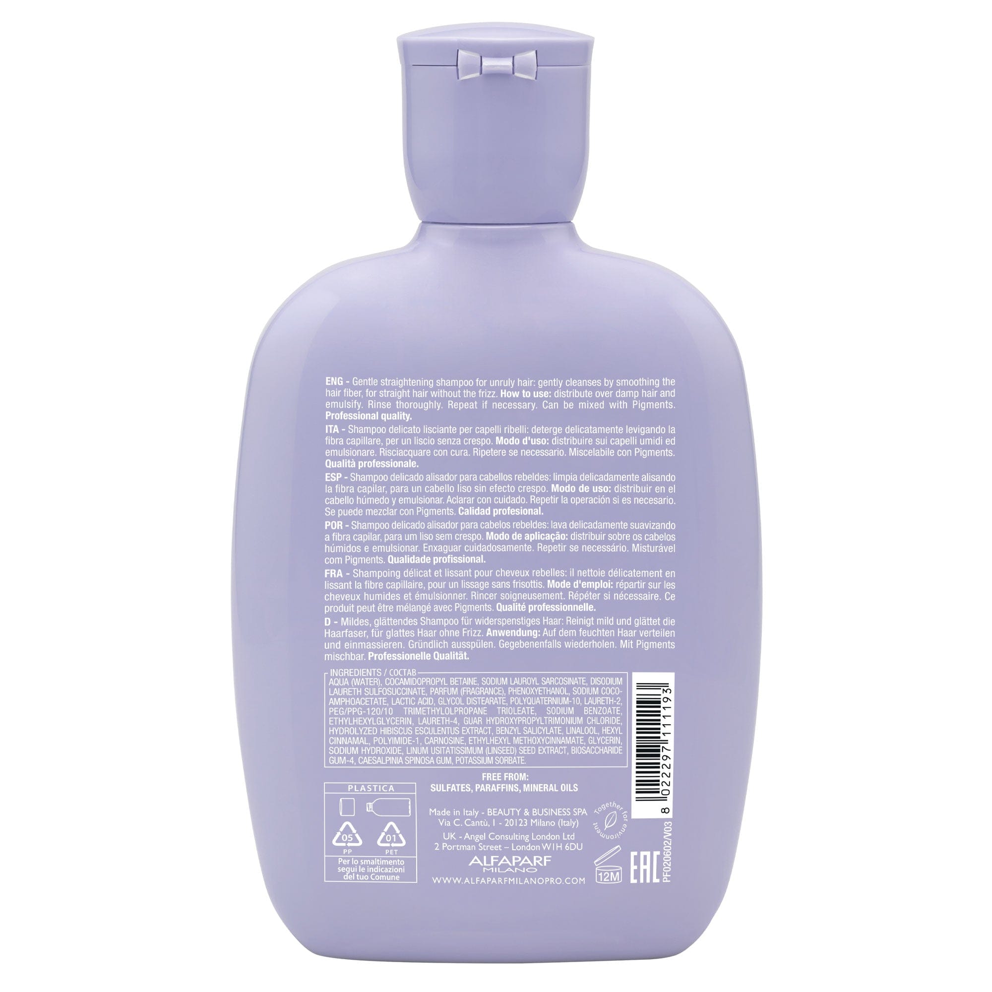 Alfaparf Champú Alfaparf Semi di Lino Smooth Smoothing Low Shampoo 250 ml Roberta Beauty Club Tienda Online Productos de Peluqueria