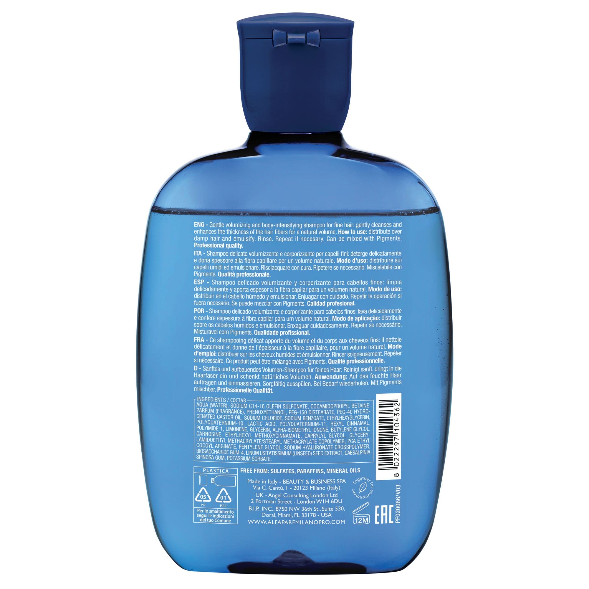 Alfaparf Champú Alfaparf Semi di Lino Volume Volumizing Low Shampoo 250 ml Roberta Beauty Club Tienda Online Productos de Peluqueria
