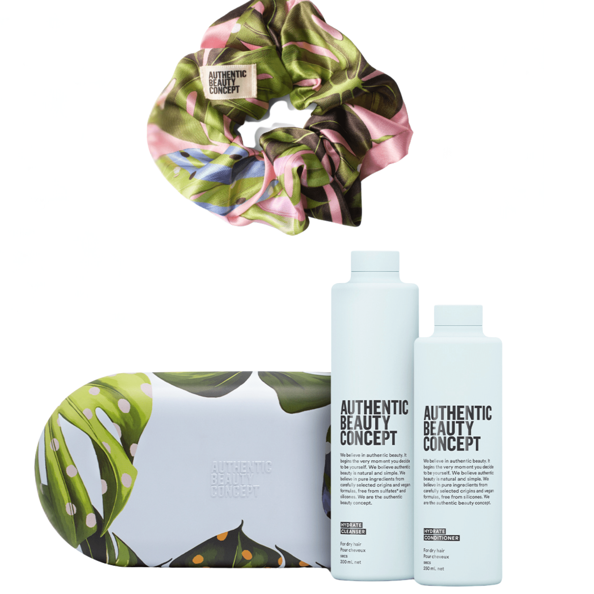 Authentic Beauty Concept Champú HYDRATE Pack Cleanser + Conditioner + Coletero + Caja Metálica de Regalo Roberta Beauty Club Tienda Online Productos de Peluqueria