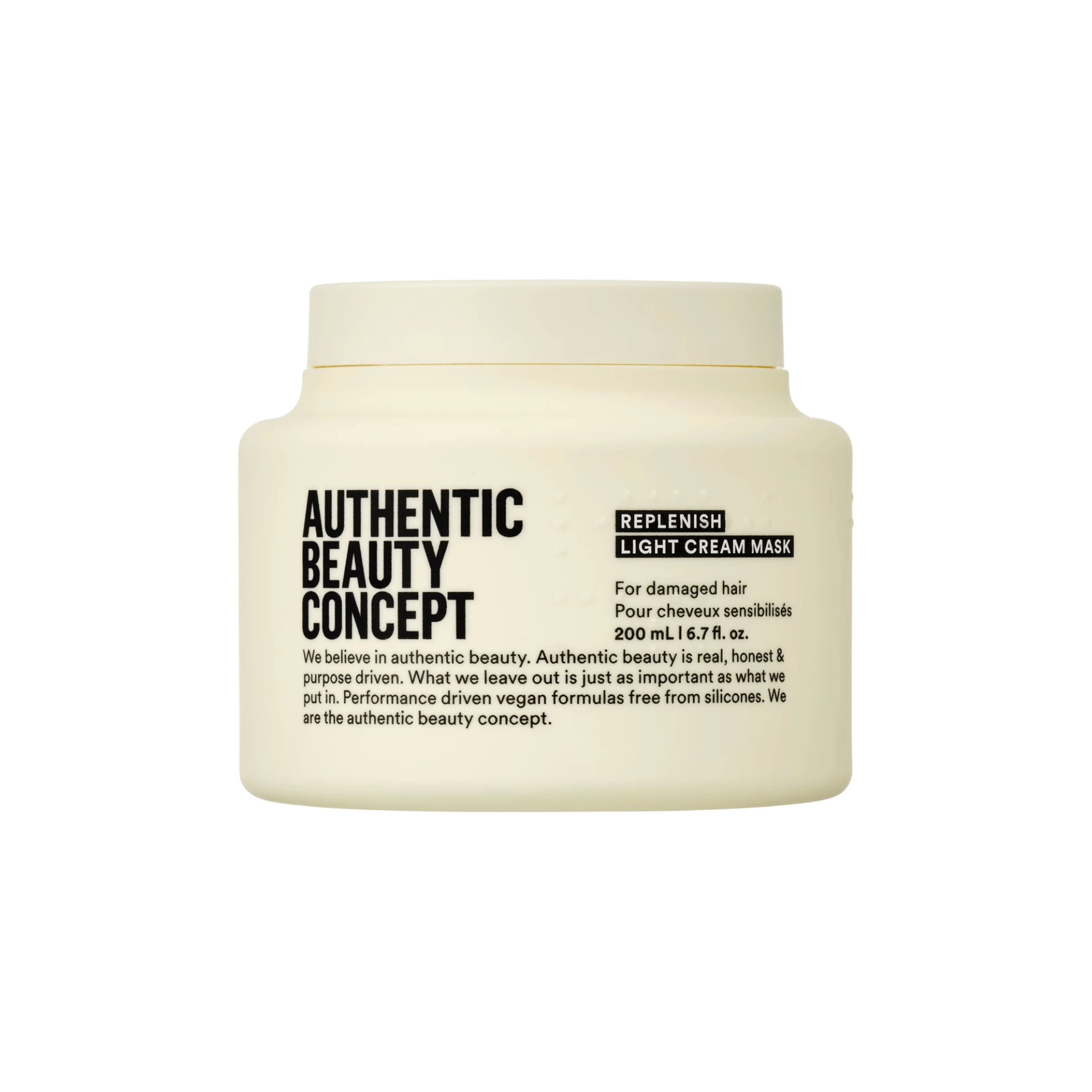 Authentic Beauty Concept Mascarilla Capilar REPLENISH Light Cream Mask 200ml For Damaged Hair Roberta Beauty Club Tienda Online Productos de Peluqueria