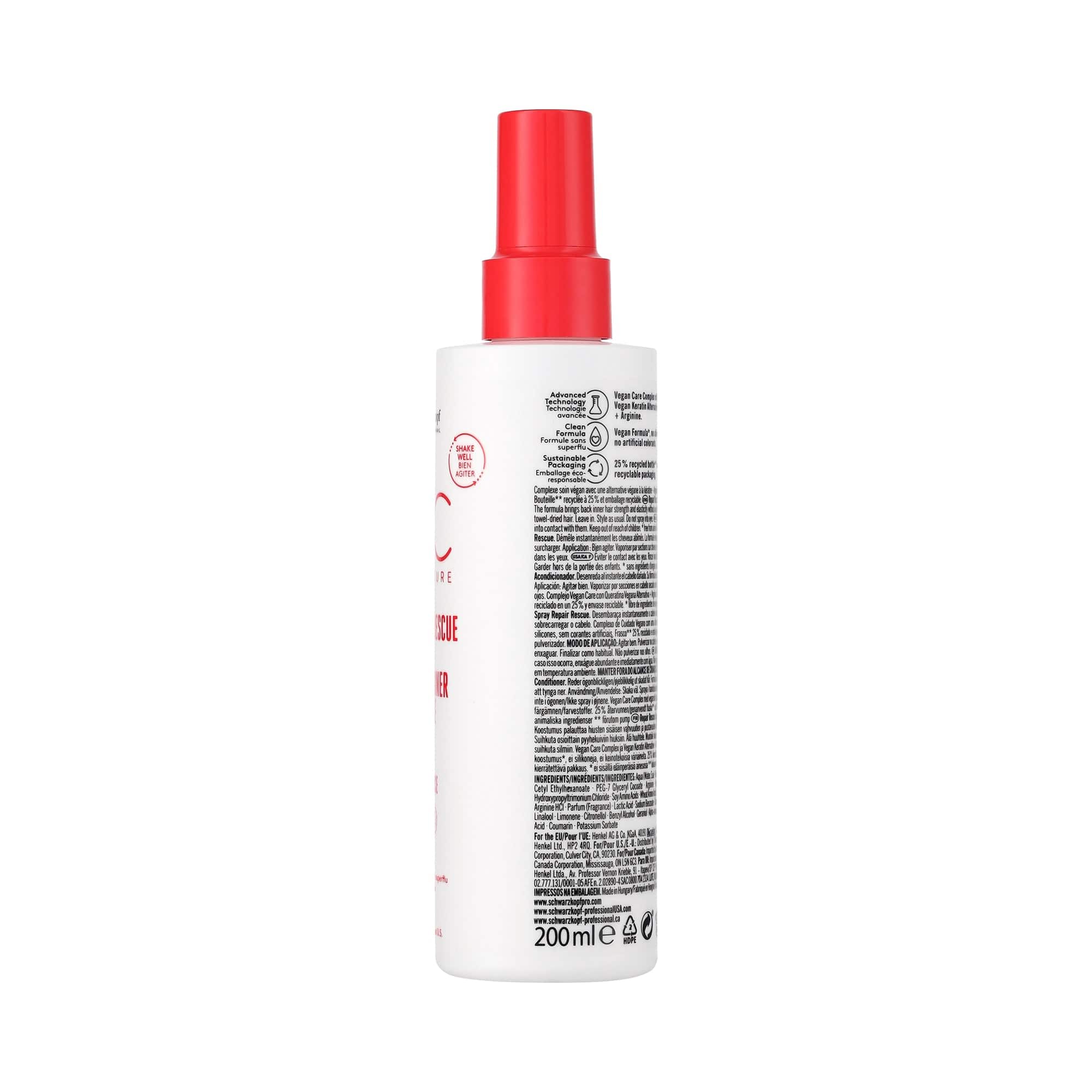 BC Bonacure Conditioners Bonacure Repair Rescue Spray Acondicionador 200ml Roberta Beauty Club Tienda Online Productos de Peluqueria