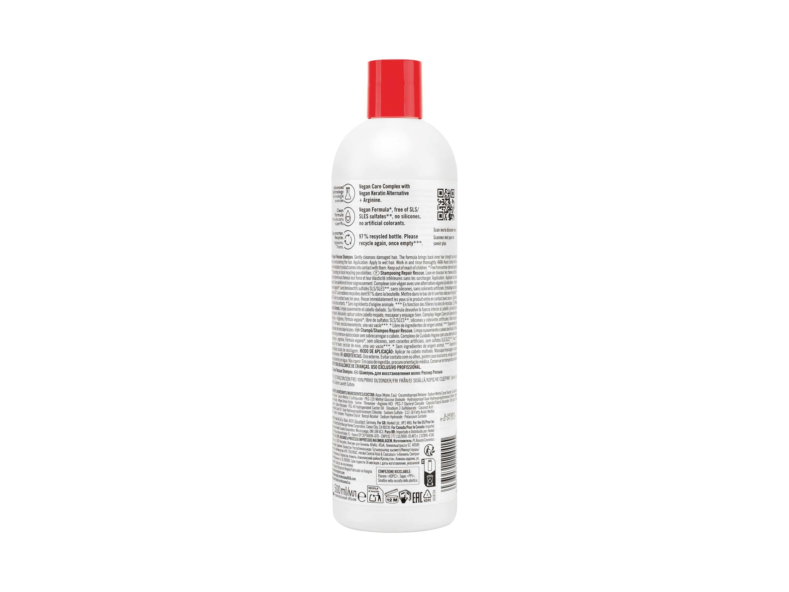 BC Bonacure Shampoo Bonacure Repair Rescue Champú 500ml Roberta Beauty Club Tienda Online Productos de Peluqueria