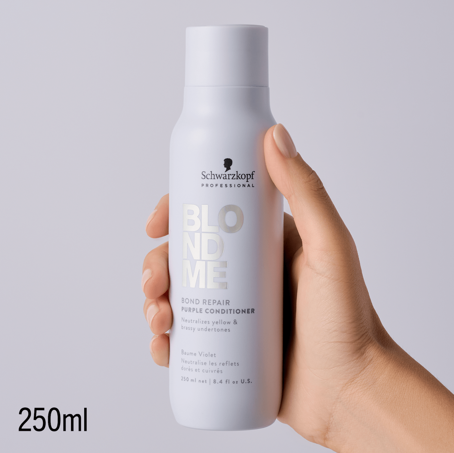 BlondMe Champú Acondicionador Morado Bond Repair de BLONDME 250ml Roberta Beauty Club Tienda Online Productos de Peluqueria