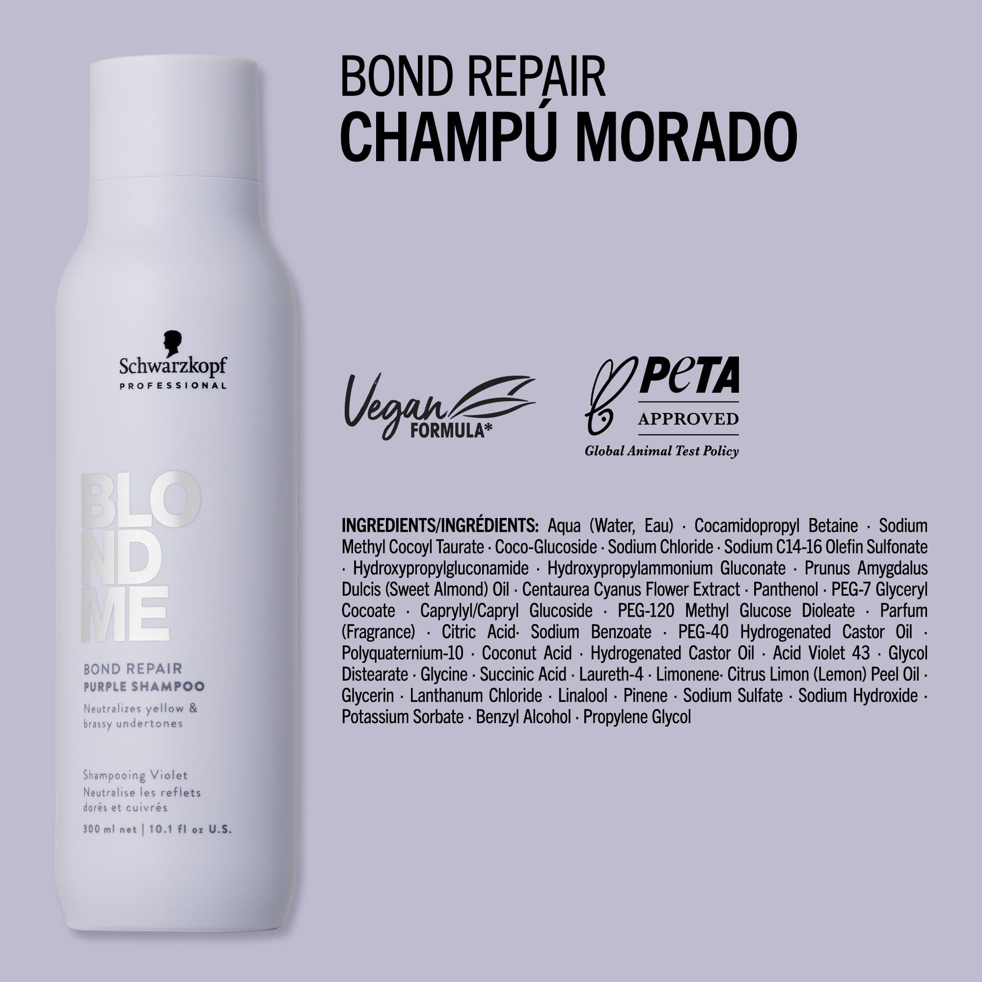 BlondMe Champú Champú Morado Bond Repair de BLONDME 300ml Roberta Beauty Club Tienda Online Productos de Peluqueria