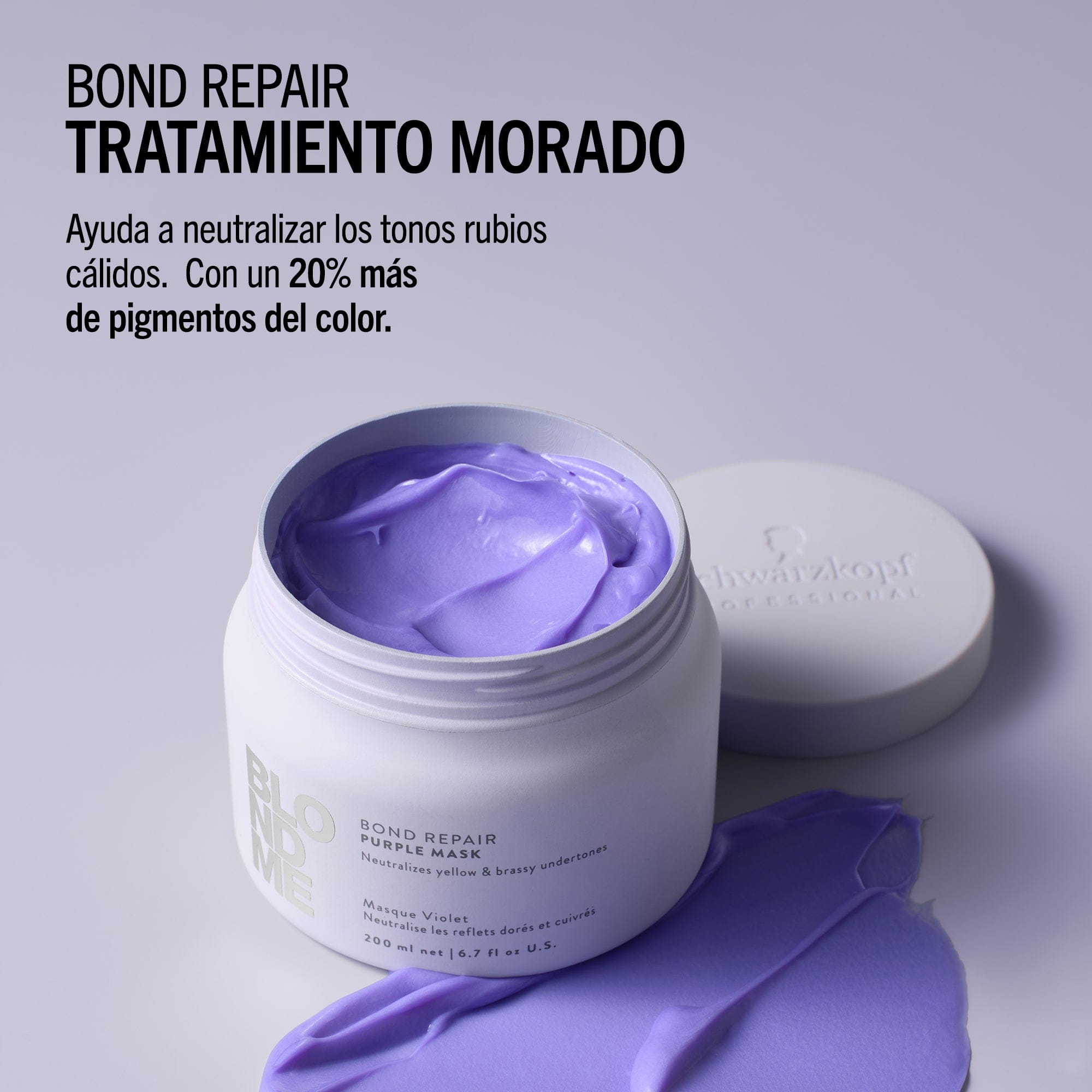 BlondMe Mascarilla Capilar Tratamiento Morado Bond Repair de BLONDME 200ml Roberta Beauty Club Tienda Online Productos de Peluqueria