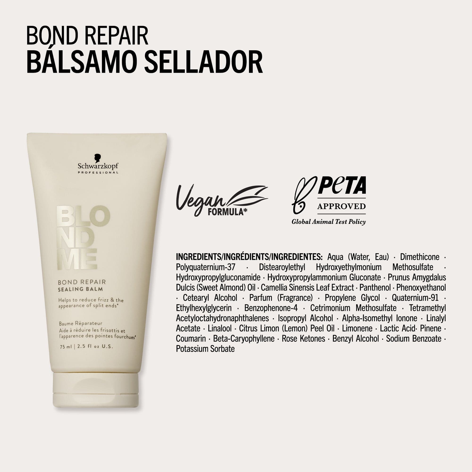 BlondMe Tratamiento Bálsamo Sellador Bond Repair de BLONDME 75ml Roberta Beauty Club Tienda Online Productos de Peluqueria