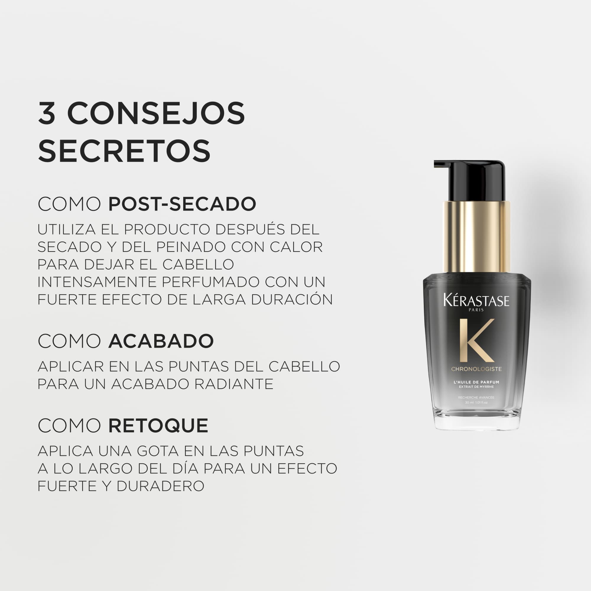 KÉRASTASE Aceite Capilar KERASTASE CHRONOLOGISTE Huile de Parfum 30 ml Roberta Beauty Club Tienda Online Productos de Peluqueria