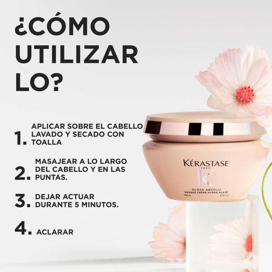 KÉRASTASE Mascarilla KERASTASE GLOSS ABSOLU Mascarilla Crème Hydra-Glaze 200 ml Roberta Beauty Club Tienda Online Productos de Peluqueria