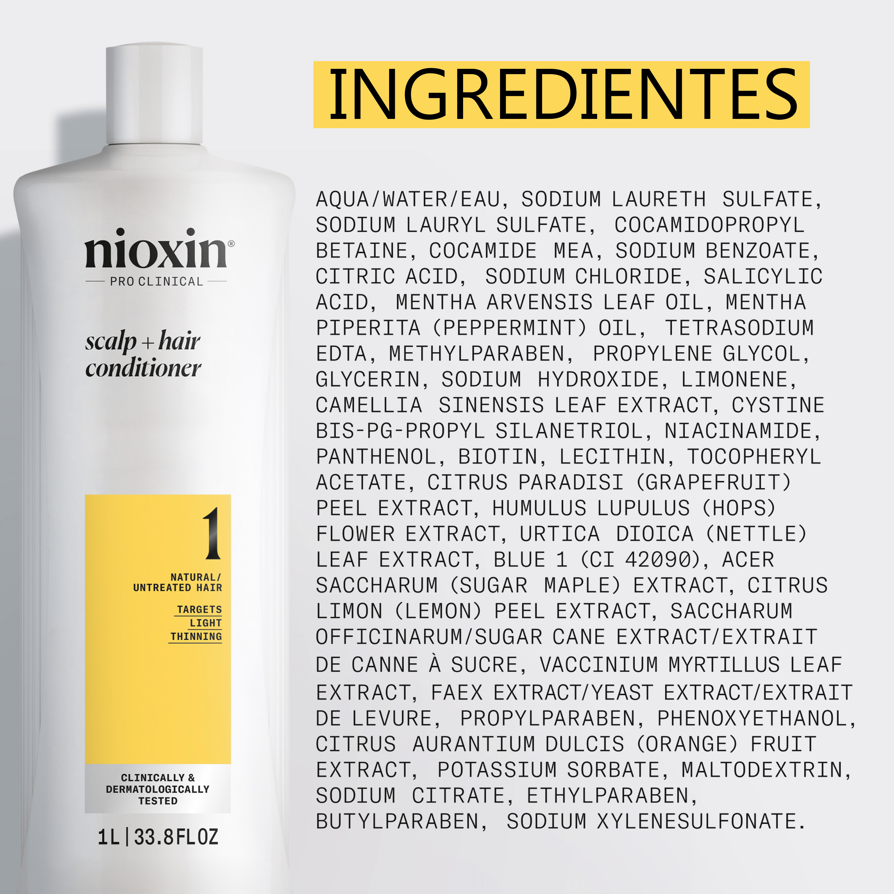 Nioxin Acondicionador SYSTEM 1 SCALP THERAPY Acondicionador Step 2 Cabello Natural 1000ml Roberta Beauty Club Tienda Online Productos de Peluqueria