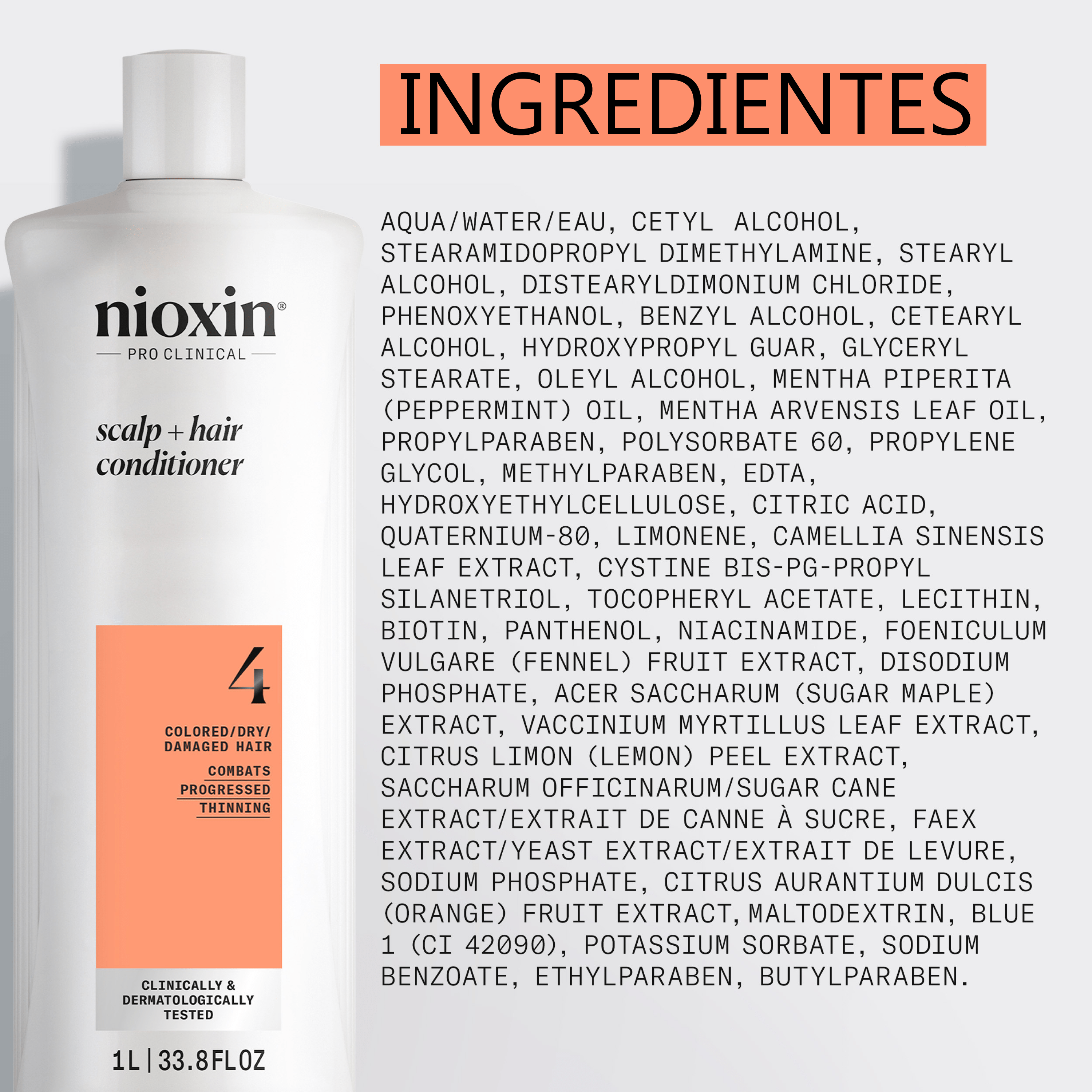 Nioxin Acondicionador SYSTEM 4 SCALP THERAPY Acondicionador Step 2 Cabello Teñido 1000ml Roberta Beauty Club Tienda Online Productos de Peluqueria
