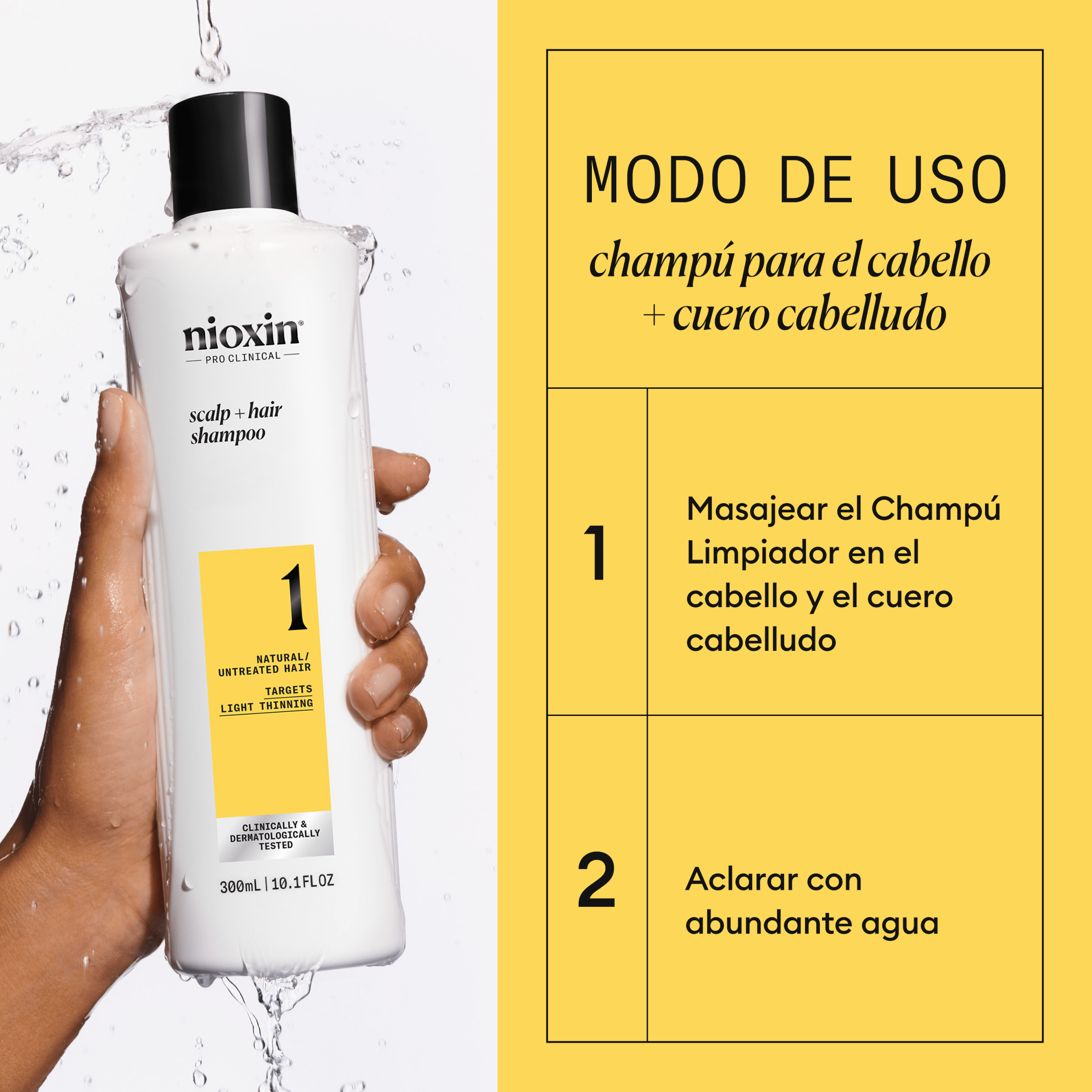Nioxin Champú SYSTEM 1 CLEANSER Champú Step 1 Cabello Natural 300ml Roberta Beauty Club Tienda Online Productos de Peluqueria
