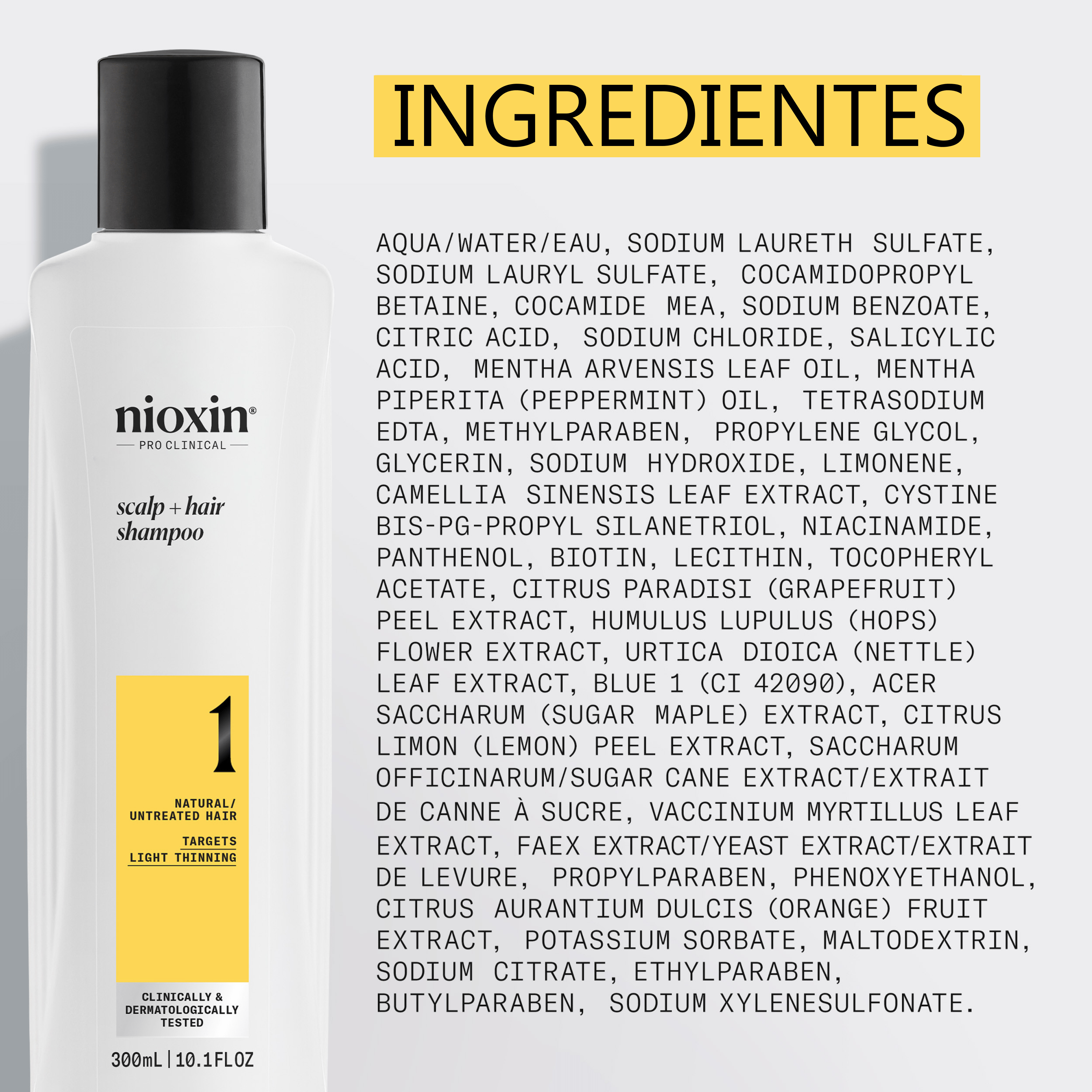 Nioxin Champú SYSTEM 1 CLEANSER Champú Step 1 Cabello Natural 300ml Roberta Beauty Club Tienda Online Productos de Peluqueria
