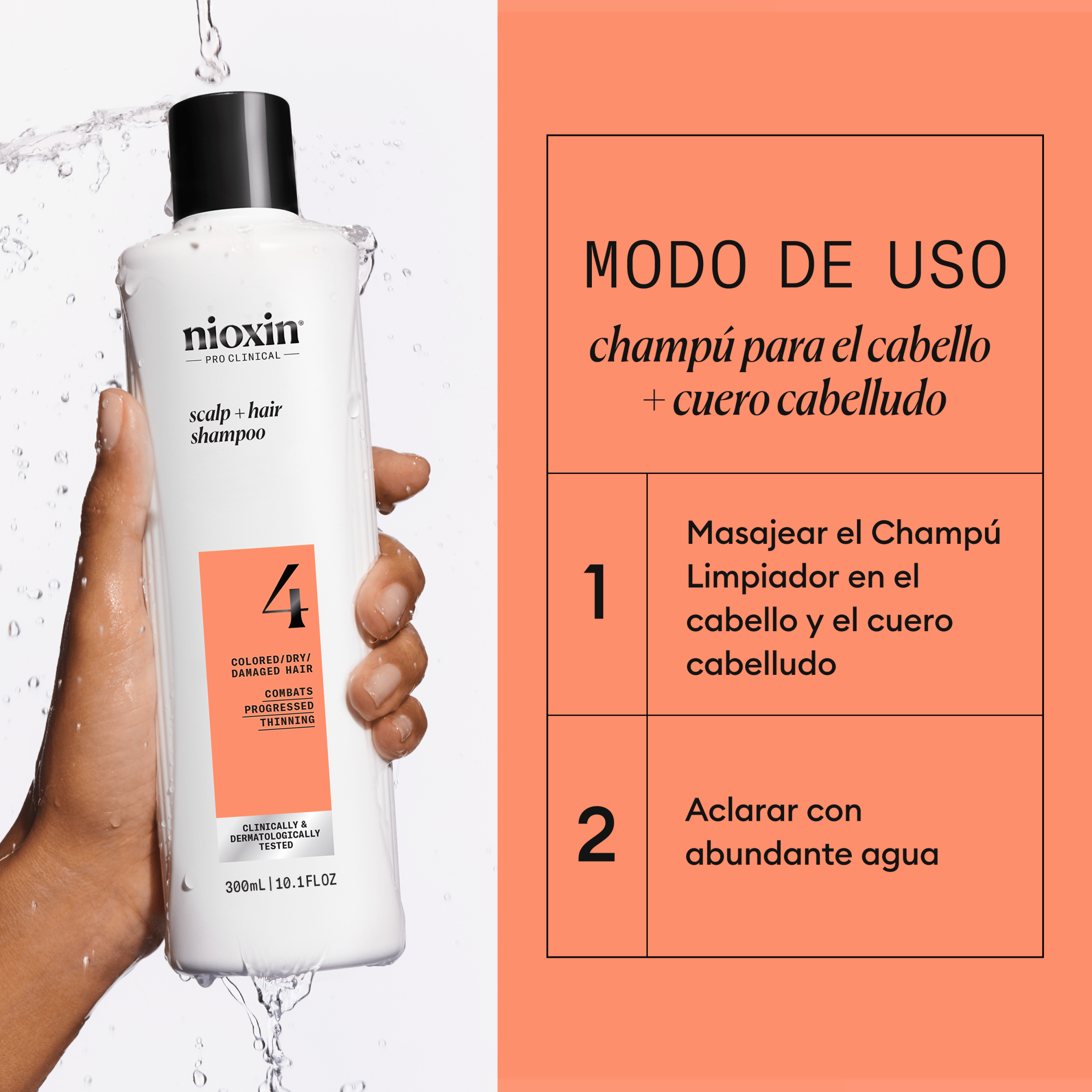 Nioxin Champú SYSTEM 4 CLEANSER Champú Step 1 Cabello Teñido 300ml Roberta Beauty Club Tienda Online Productos de Peluqueria