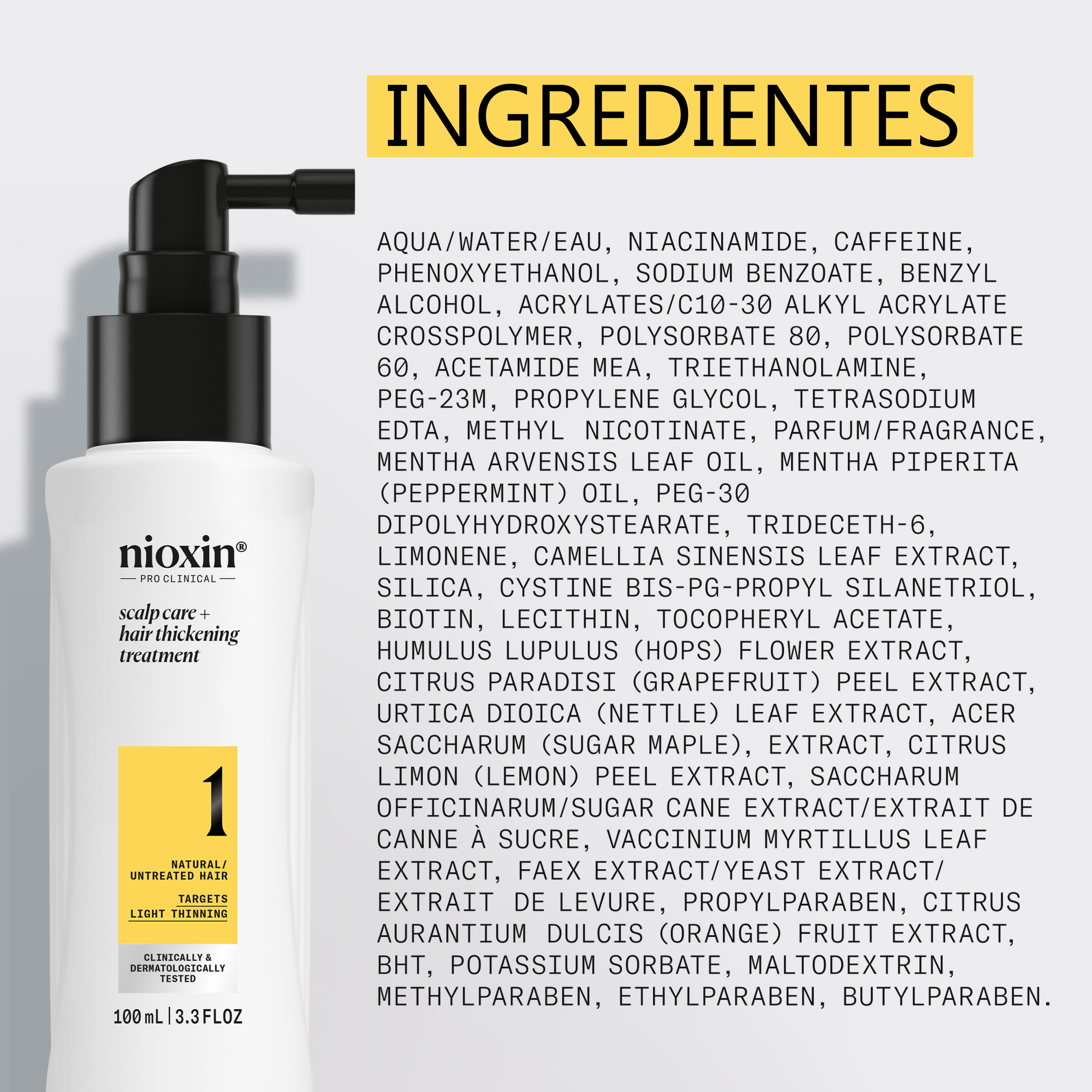 Nioxin Tratamiento SYSTEM 1 Treatment -Paso 3-100ml Roberta Beauty Club Tienda Online Productos de Peluqueria