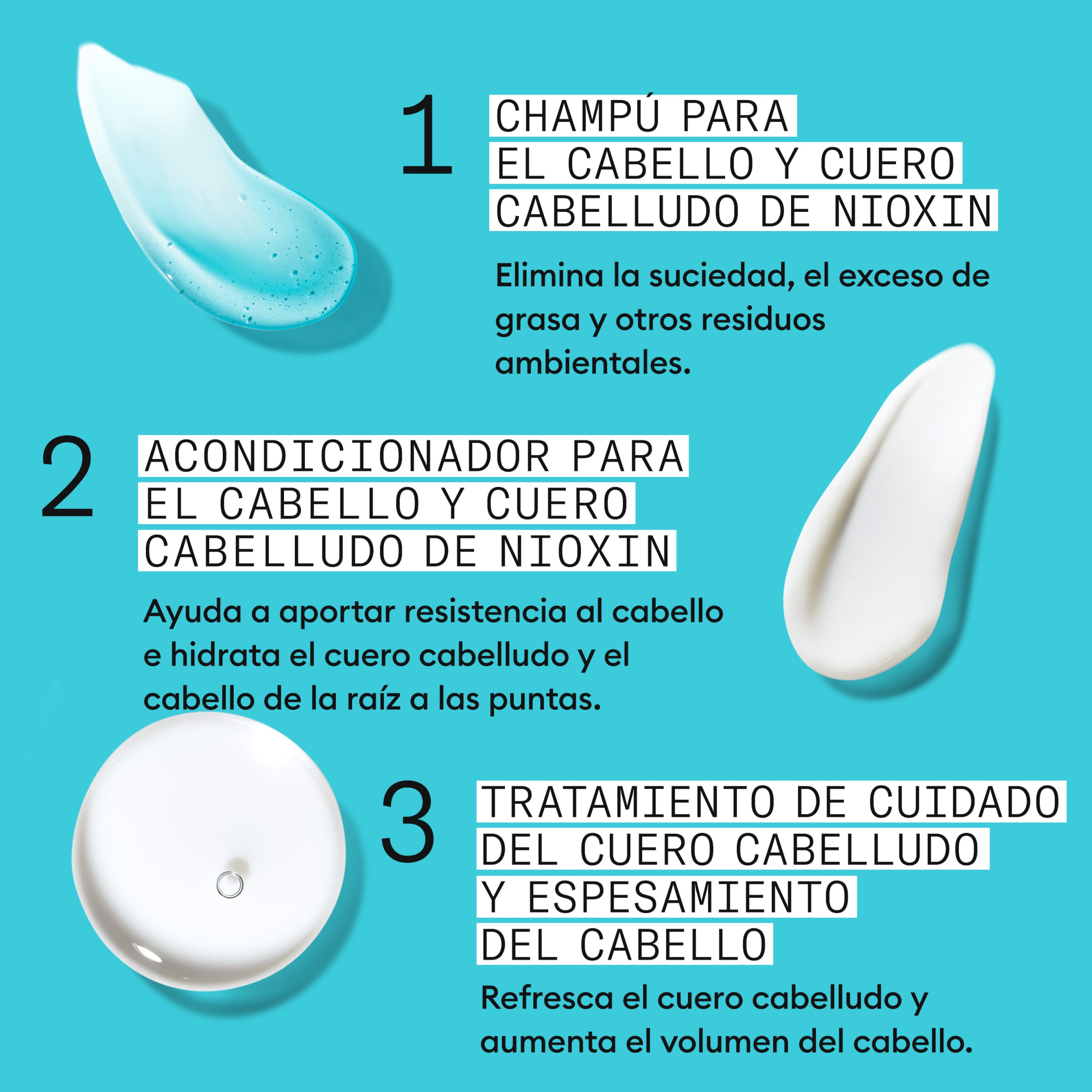 Nioxin Tratamiento SYSTEM 3 Kit Champú 300ml + Acondicionador 300ml +Tratamiento 100ml Roberta Beauty Club Tienda Online Productos de Peluqueria