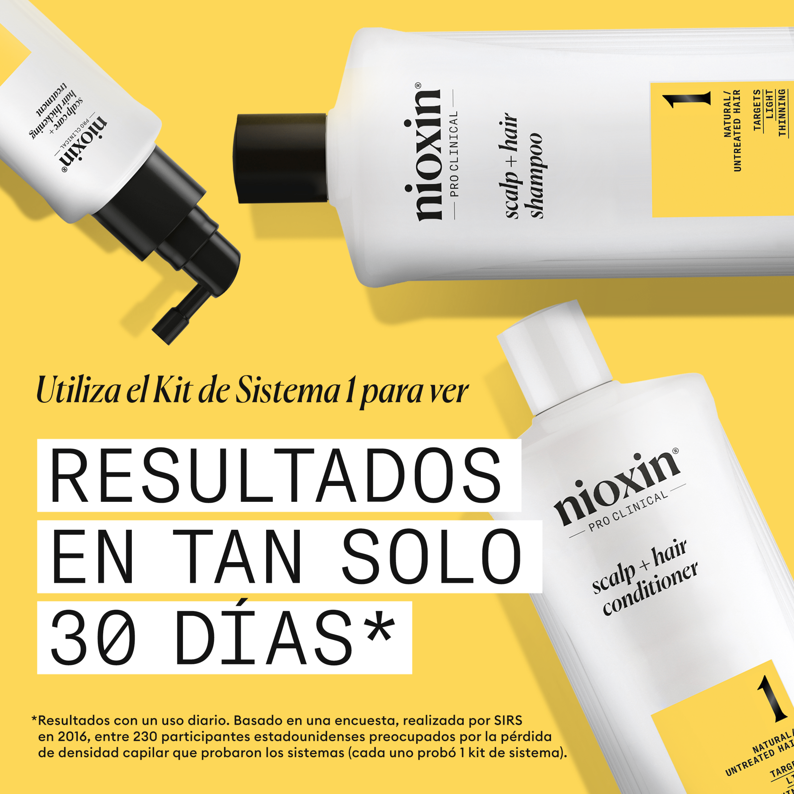 Nioxin Tratamiento SYSTEM Kit 1 Champú 150ml + Acondicionador 150ml + Tratamiento 50ml Roberta Beauty Club Tienda Online Productos de Peluqueria