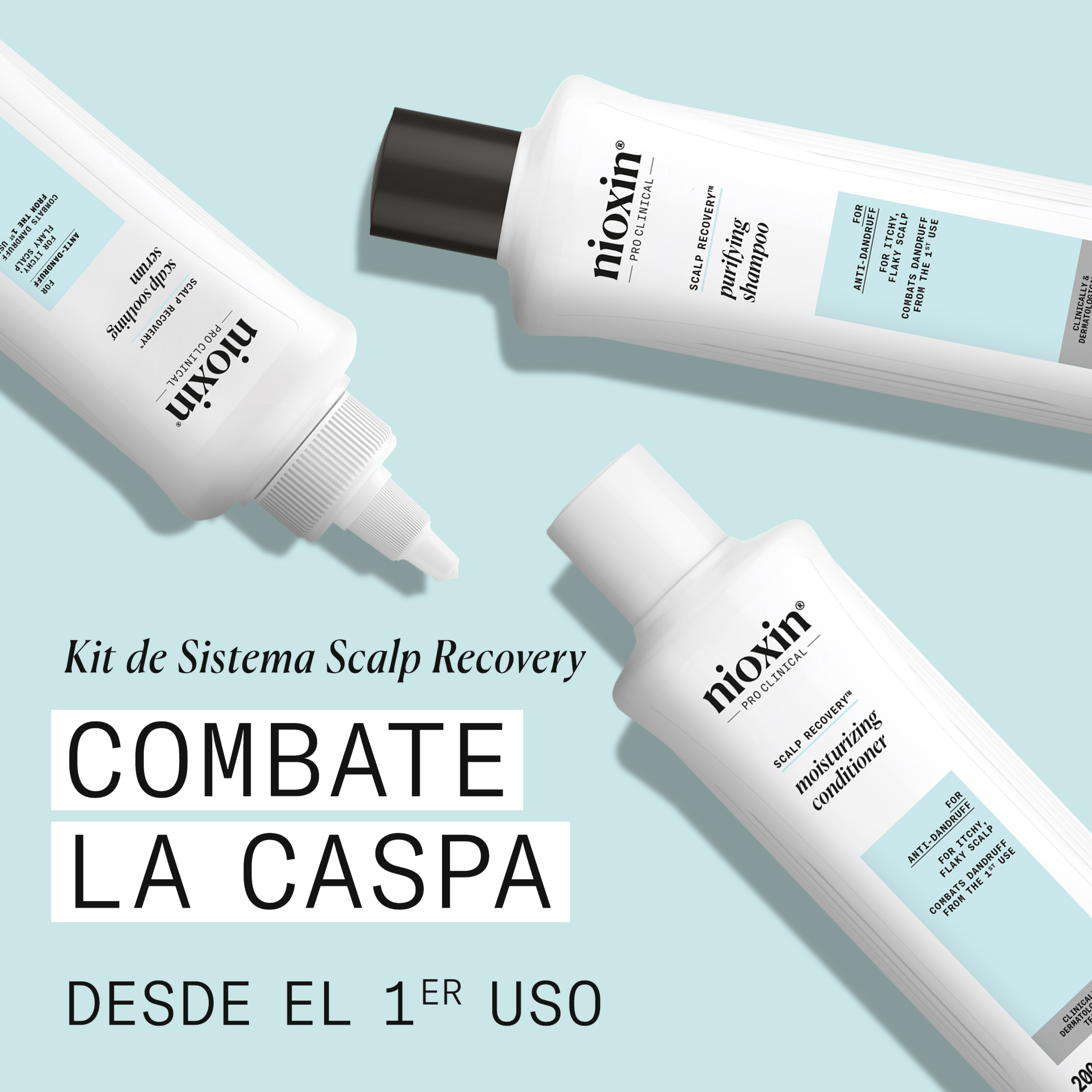 Nioxin Tratamiento SYSTEM Kit SCALP RECOVERY Champú 200ml + Acondicionador 200ml + Tratamiento 100ml Roberta Beauty Club Tienda Online Productos de Peluqueria