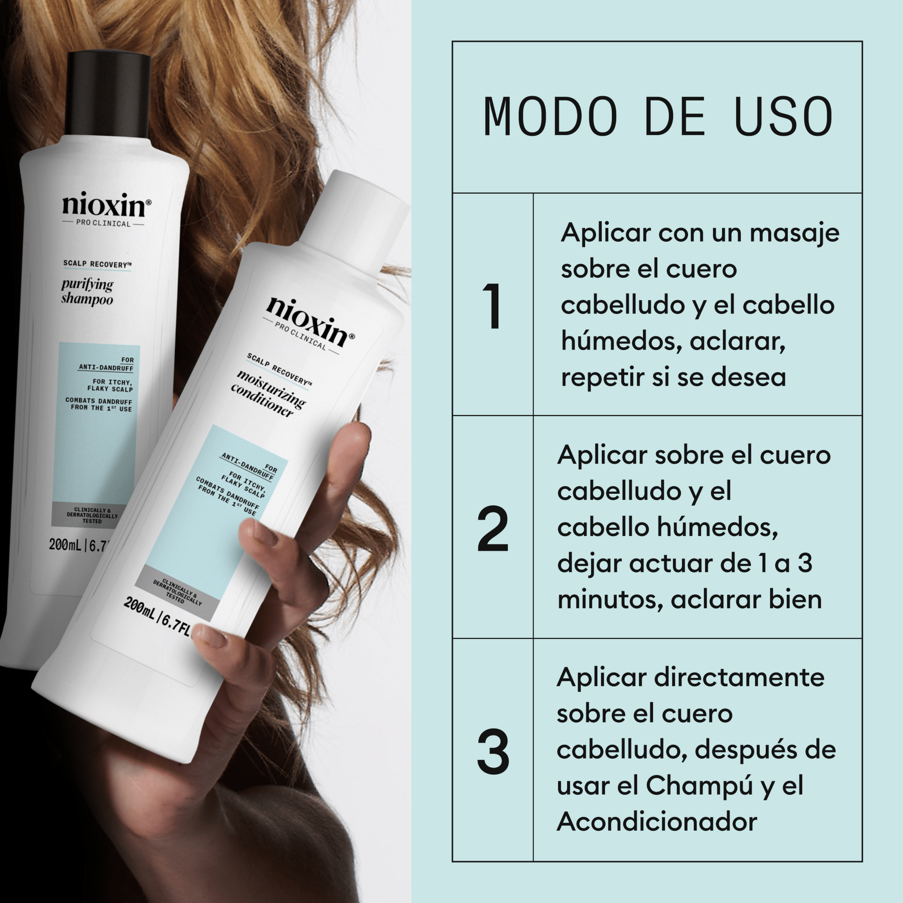 Nioxin Tratamiento SYSTEM Kit SCALP RECOVERY Champú 200ml + Acondicionador 200ml + Tratamiento 100ml Roberta Beauty Club Tienda Online Productos de Peluqueria