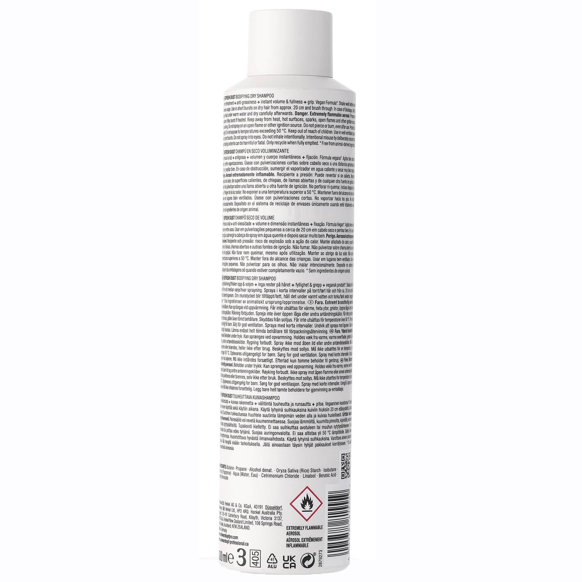 Osis Nuevo Champú en Seco OSiS Refresh Dust Champú en Seco 300ml Roberta Beauty Club Tienda Online Productos de Peluqueria