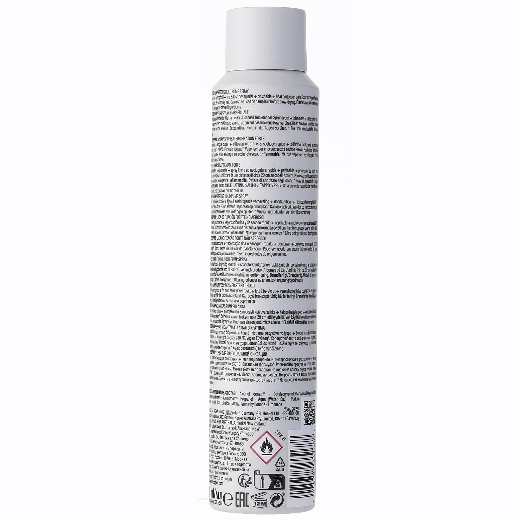 Osis Nuevo Styling OSiS+ Freeze Pump Laca Fijación Fuerte200ml Roberta Beauty Club Tienda Online Productos de Peluqueria
