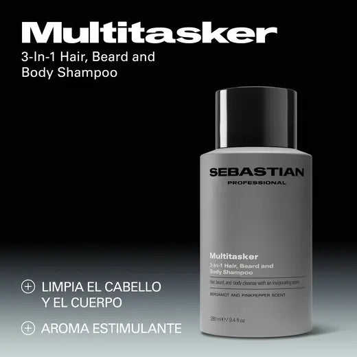 Sebastian Champú reparador Sebastian Professional Multitasker Champú 3-en-1 1000ml Roberta Beauty Club Tienda Online Productos de Peluqueria
