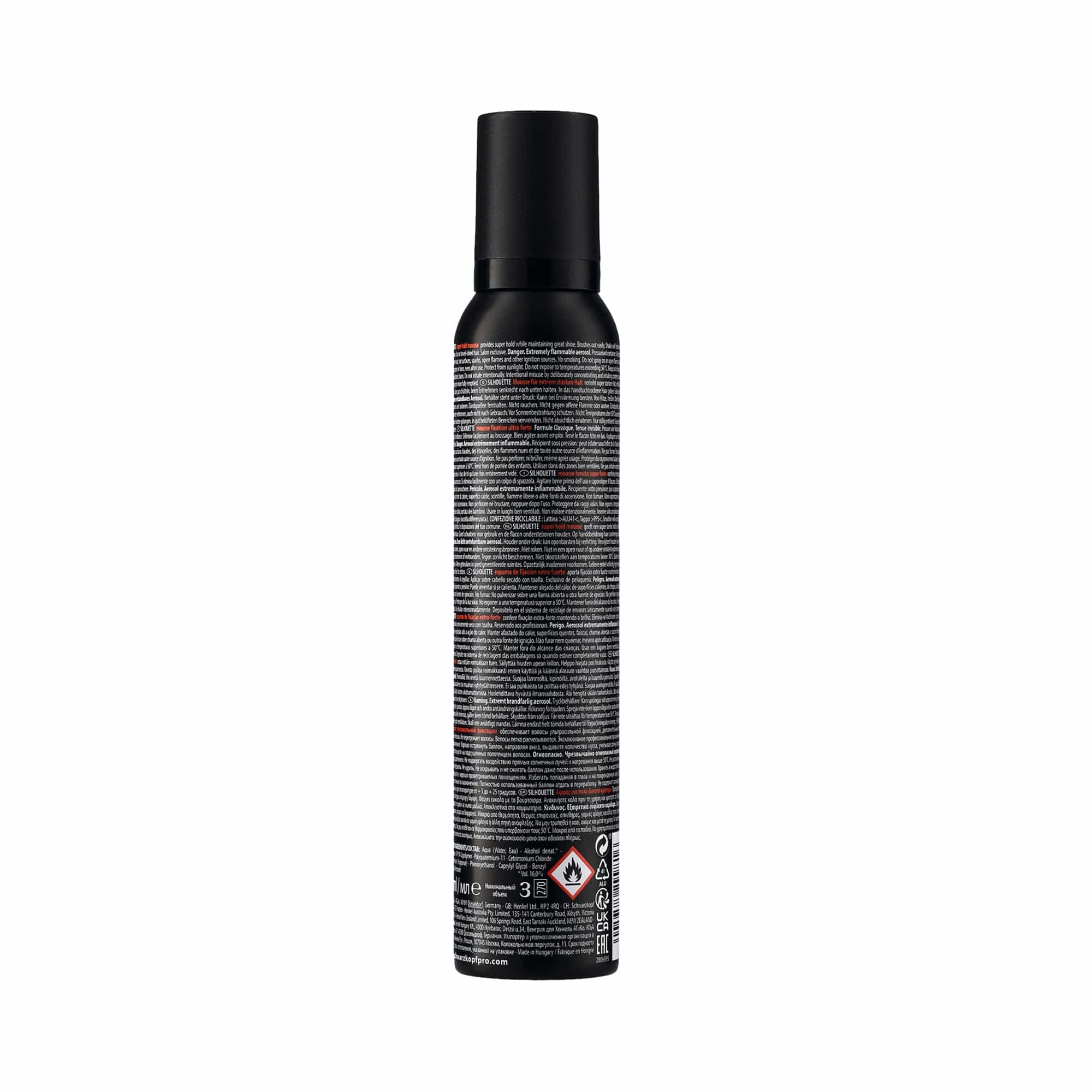 Silhouette Styling SILHOUETTE SUPER HOLD Mousse 500ml Roberta Beauty Club Tienda Online Productos de Peluqueria