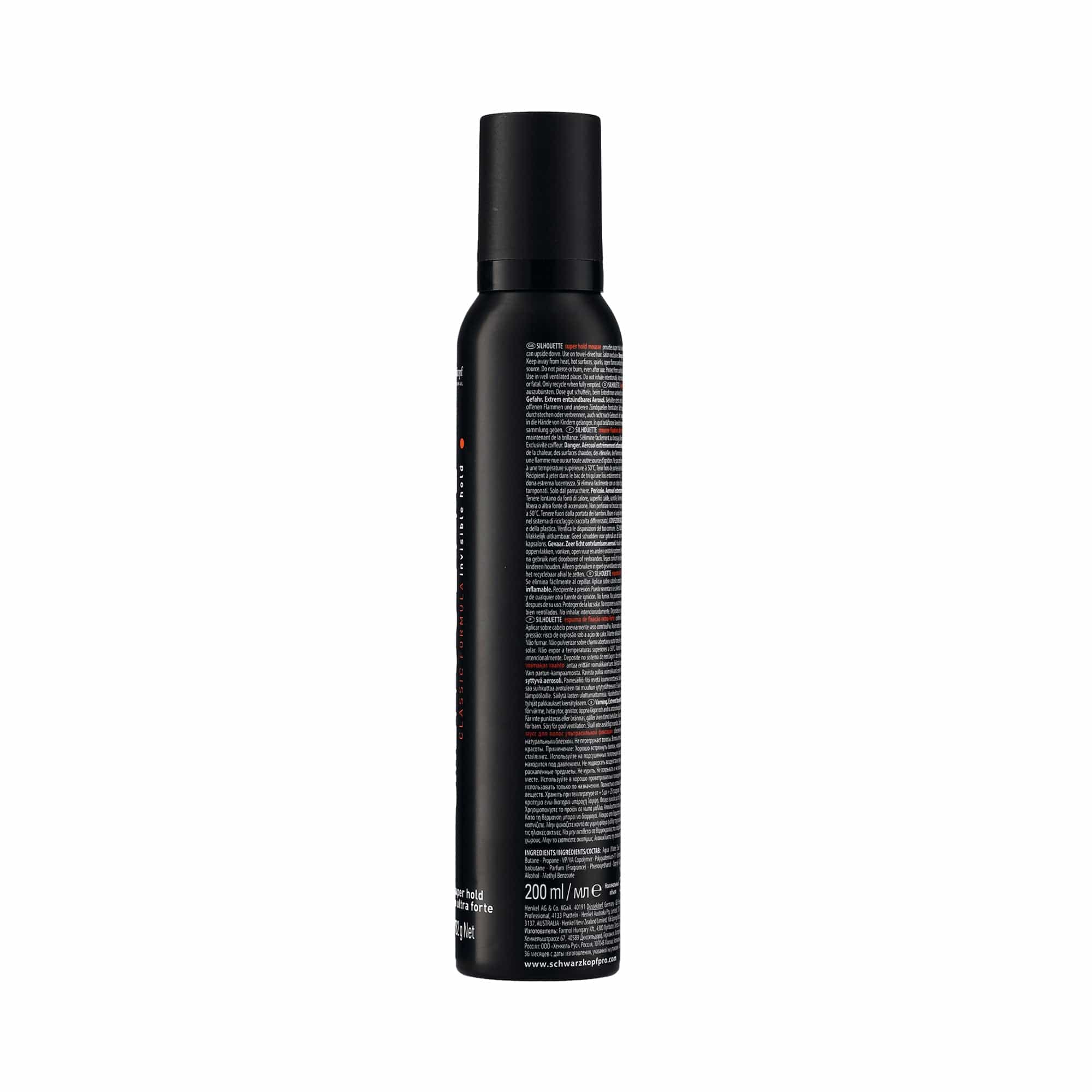 Silhouette Styling SILHOUETTE SUPER HOLD Mousse 500ml Roberta Beauty Club Tienda Online Productos de Peluqueria
