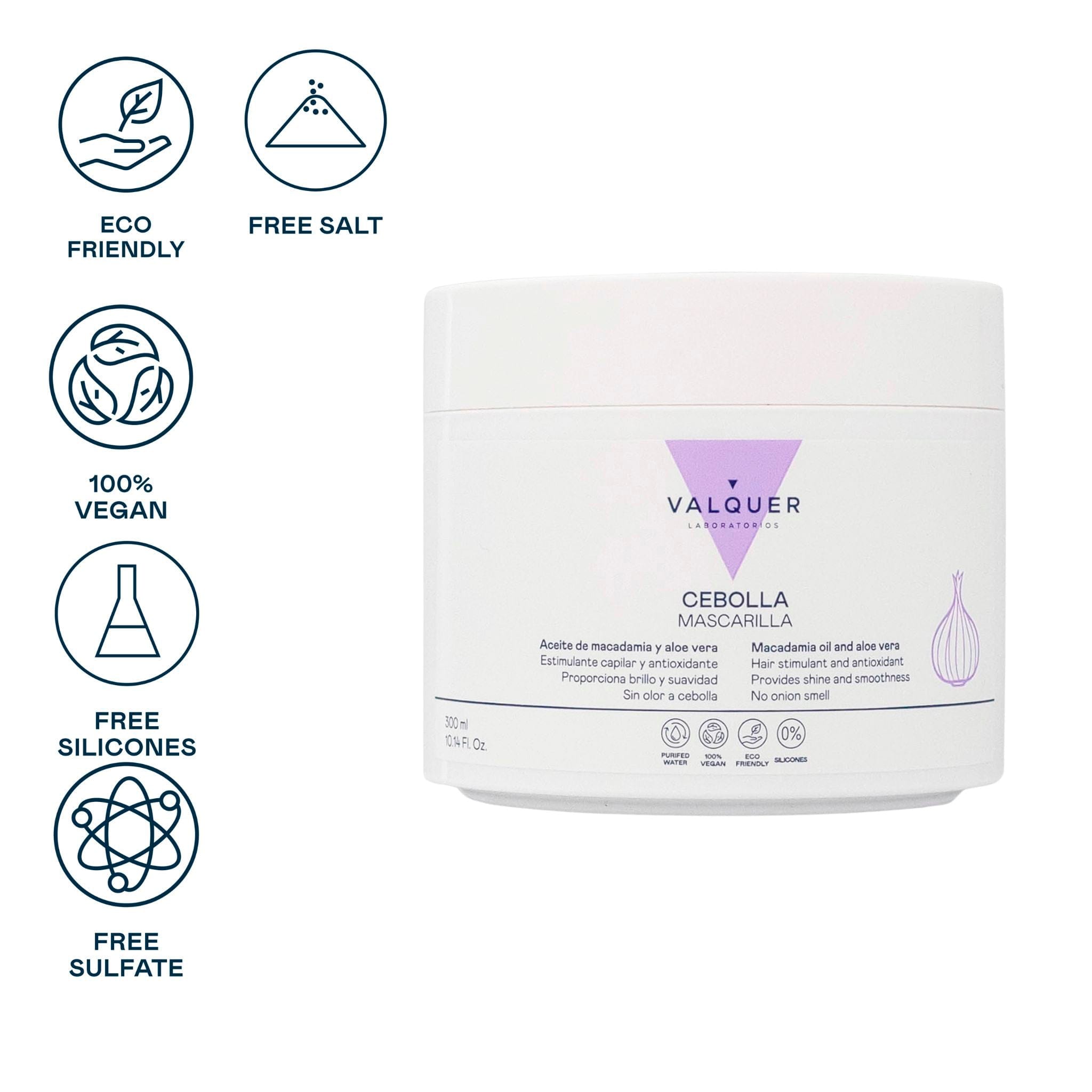 Valquer Mascarilla Capilar VALQUER MASCARILLA CAPILAR CEBOLLA 300 ML Roberta Beauty Club Tienda Online Productos de Peluqueria