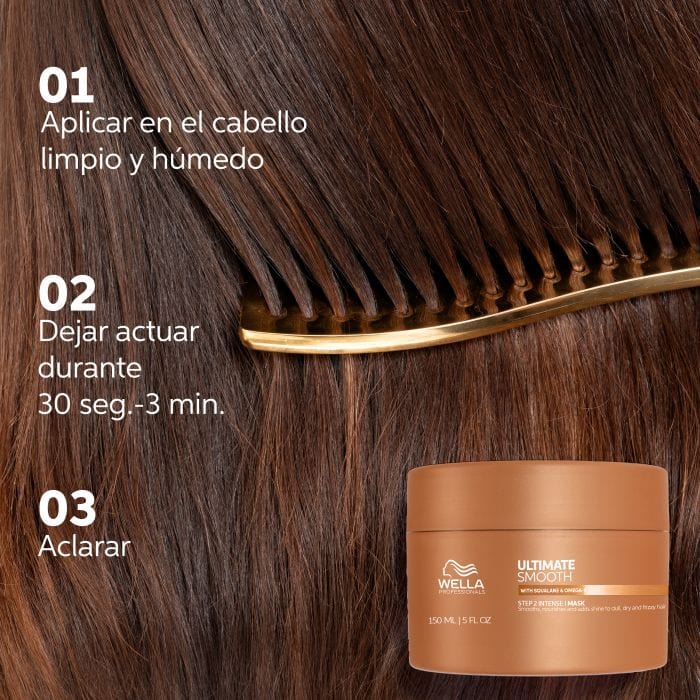 Wella Mascarilla Capilar Wella Mascarilla ULTIMATE SMOOTH antiencrespamiento 150ml Roberta Beauty Club Tienda Online Productos de Peluqueria