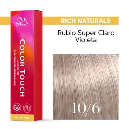 Wella Tinte Color Touch 10/6 Rubio Súper Claro Violeta-60ML Roberta Beauty Club Tienda Online Productos de Peluqueria