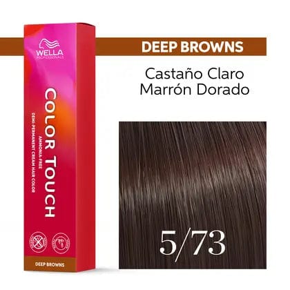 Wella Tinte Color Touch 5/73 Castaño Claro Marrón Dorado -60ML Roberta Beauty Club Tienda Online Productos de Peluqueria