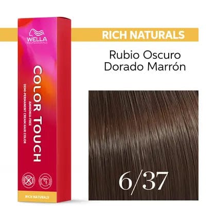 Wella Tinte Color Touch 6/37 Rubio Oscuro Dorado Marrón -60ML Roberta Beauty Club Tienda Online Productos de Peluqueria