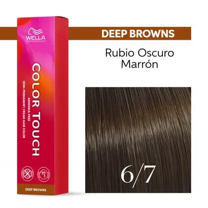 Wella Tinte Color Touch 6/7 Rubio Oscuro Marrón - 60ML Roberta Beauty Club Tienda Online Productos de Peluqueria