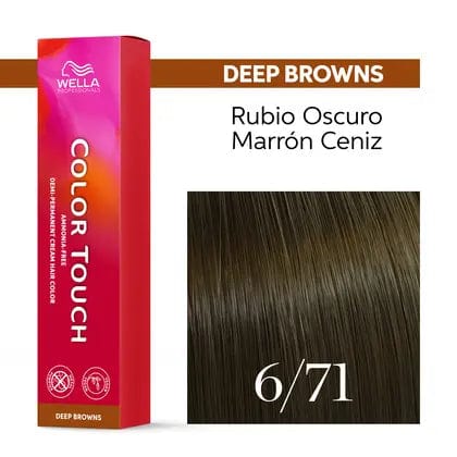 Wella Tinte Color Touch 6/71 Rubio Oscuro Marrón Ceniza-60ML Roberta Beauty Club Tienda Online Productos de Peluqueria