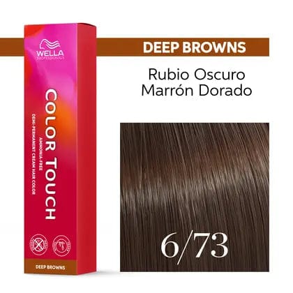 Wella Tinte Color Touch 6/73 Rubio Oscuro Marrón Dorado-60ML Roberta Beauty Club Tienda Online Productos de Peluqueria