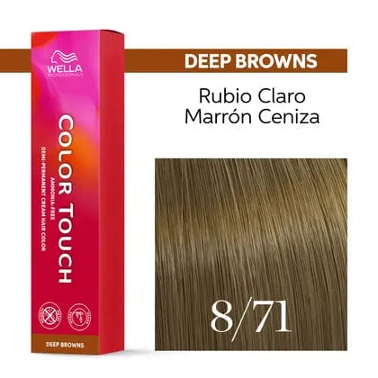 Wella Tinte Color Touch 8/71 Rubio Claro Marrón Ceniza -60ML Roberta Beauty Club Tienda Online Productos de Peluqueria