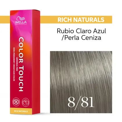 Wella Tinte Color Touch 8/81 Rubio Claro Perla Ceniza -60ML Roberta Beauty Club Tienda Online Productos de Peluqueria