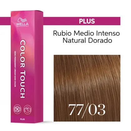 Wella Tinte Color Touch Plus 77/03 Rubio Medio Intenso Natural Dorado-60ML Roberta Beauty Club Tienda Online Productos de Peluqueria