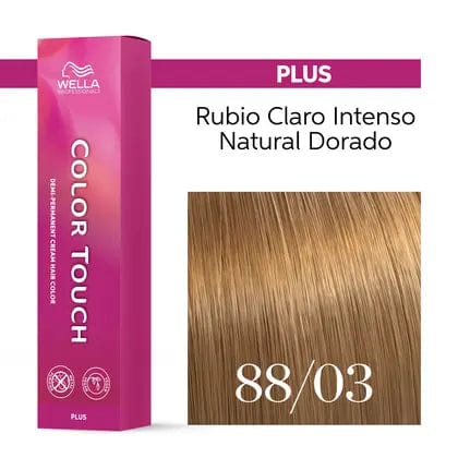 Wella Tinte Color Touch Plus 88/03 Rubio Medio Claro Natural Dorado-60ML Roberta Beauty Club Tienda Online Productos de Peluqueria