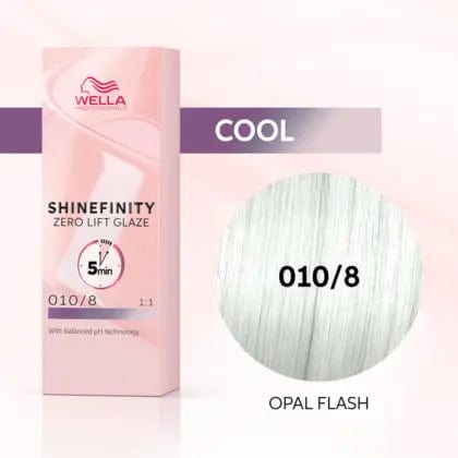 Wella Tinte Shinefinity Wella 010/8 Rubio Claro Ceniza Ópalo -60ML Roberta Beauty Club Tienda Online Productos de Peluqueria