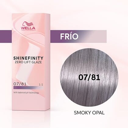Wella Tinte Shinefinity Wella 07/81 Rubio Medio Perla Ceniza -60ML Roberta Beauty Club Tienda Online Productos de Peluqueria