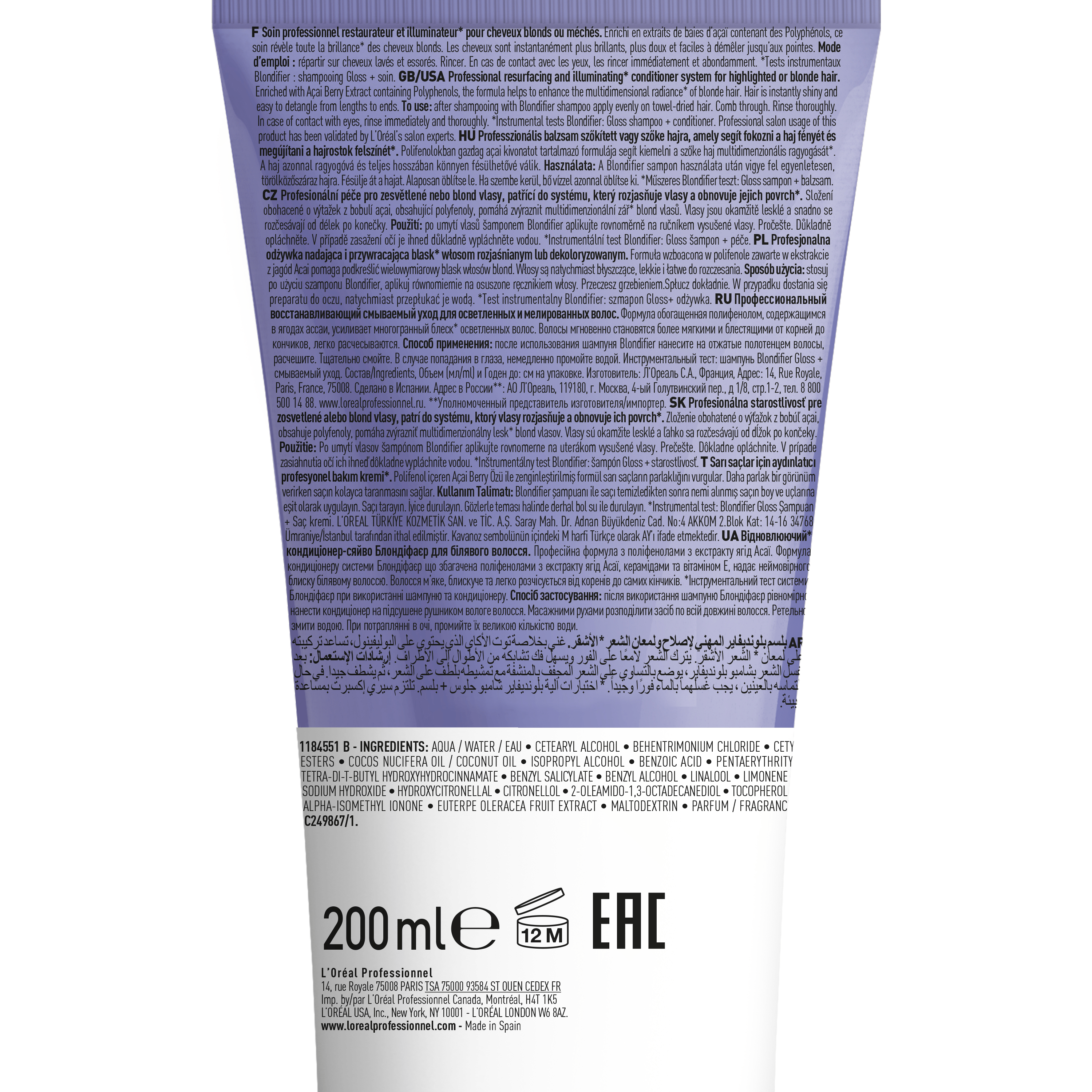 L'Oréal Professionnel Conditioners Acondicionador Blondifier 200ml Roberta Beauty Club