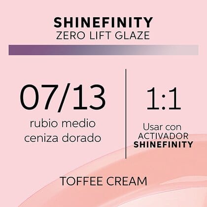 Wella Tinte Shinefinity Wella 07/13 Rubio Medio Ceniza Dorado -60ML Roberta Beauty Club Tienda Online Productos de Peluqueria