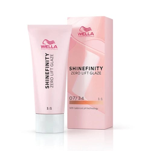 Wella Tinte Shinefinity Wella 07/34 Rubio Medio Dorado Cobrizo -60ML Roberta Beauty Club Tienda Online Productos de Peluqueria