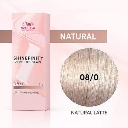 Wella Tinte Shinefinity Wella 08/0 Rubio Claro Latte-60ML Roberta Beauty Club Tienda Online Productos de Peluqueria