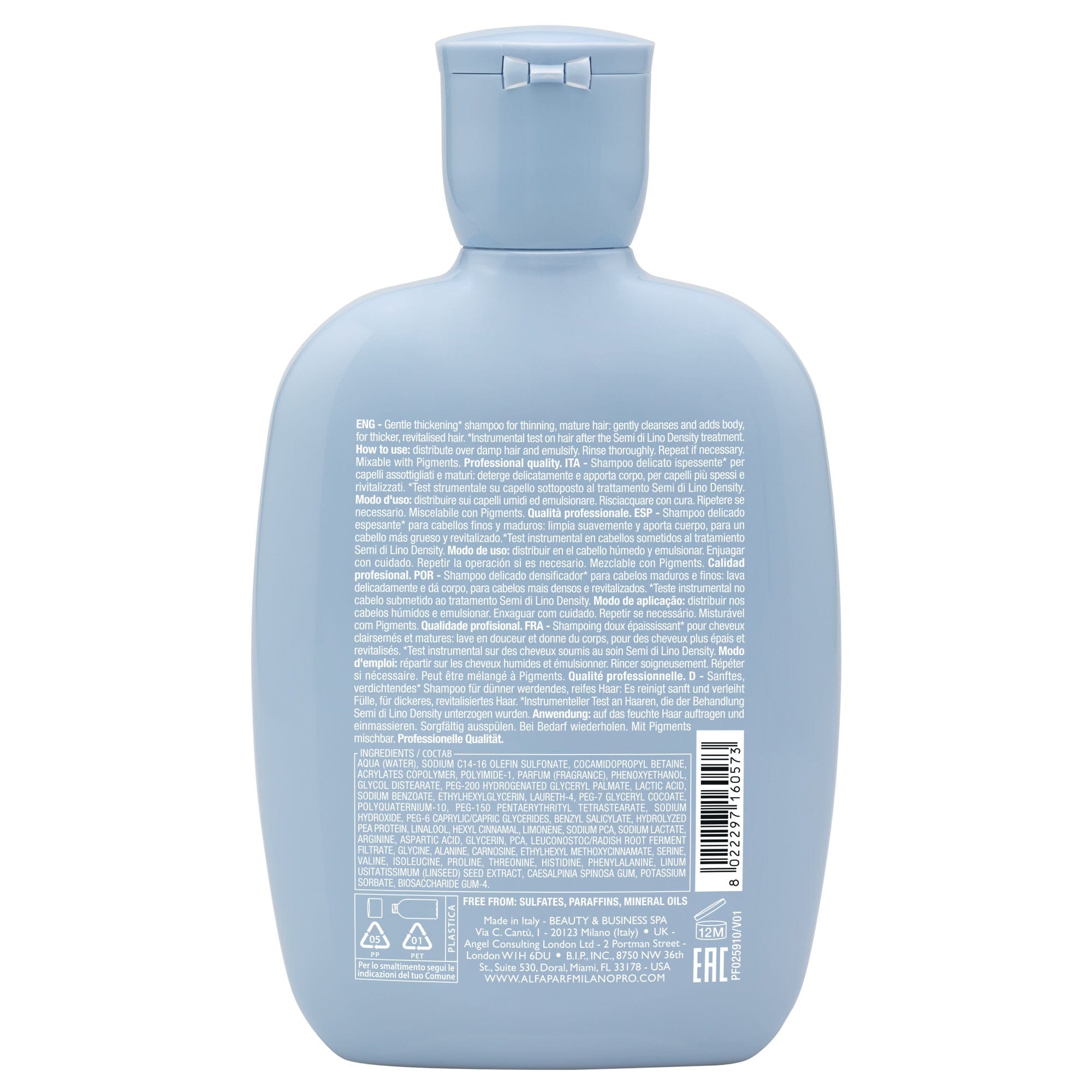 Alfaparf Champú Alfaparf Semi di Lino Density Thickening Low Shampoo 250 ml Roberta Beauty Club Tienda Online Productos de Peluqueria