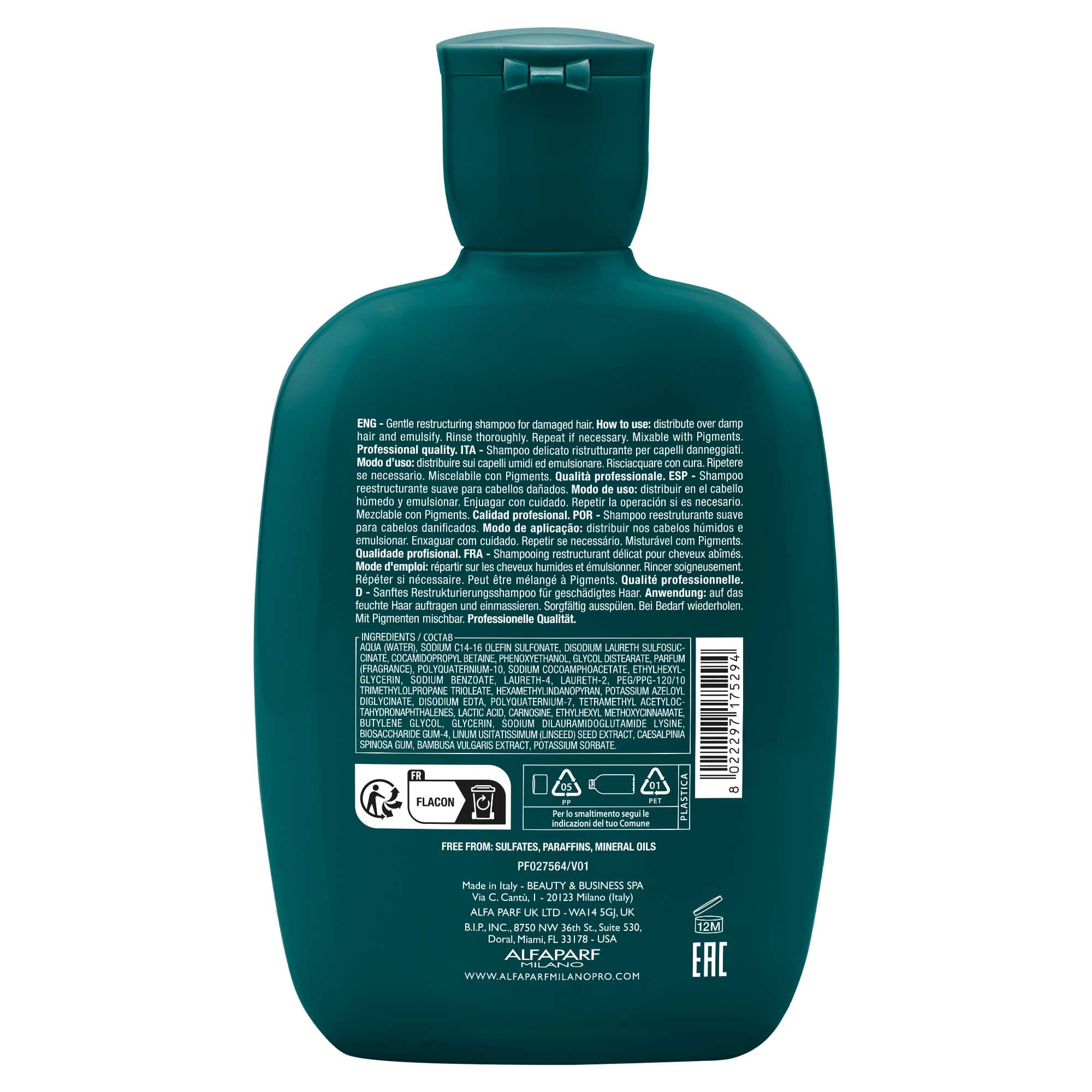 Alfaparf Champú Alfaparf Semi di Lino Reconstruction Reparative Low Shampoo 250 ml Roberta Beauty Club Tienda Online Productos de Peluqueria