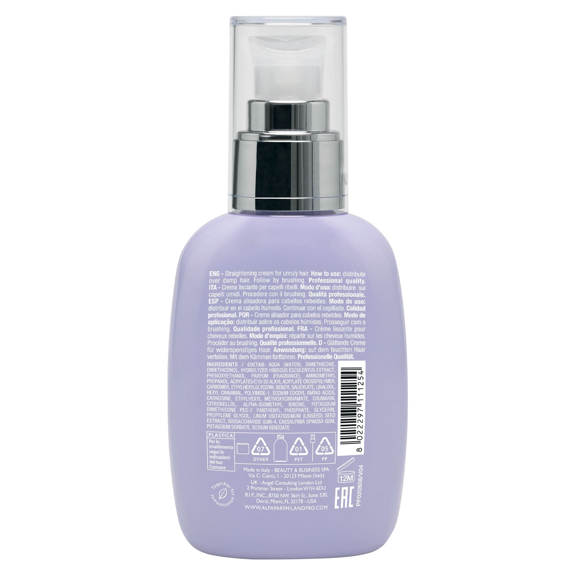 Alfaparf Crema de peinado sin aclarado Alfaparf Semi di Lino Smooth Smoothing Cream 125 ml Roberta Beauty Club Tienda Online Productos de Peluqueria